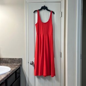 A New Day Mid-Calf Length Orange Dress Size Small